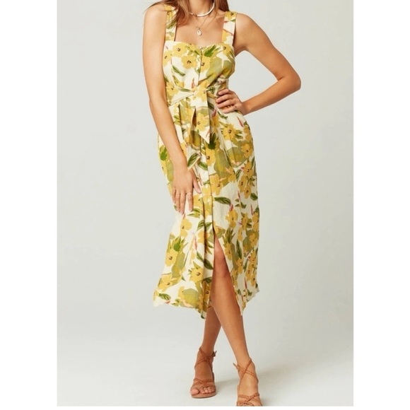 L*SPACE Mykonos multi-color midi dress in Ibiza floral size XS - Picture 1 of 12